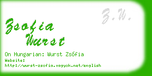 zsofia wurst business card